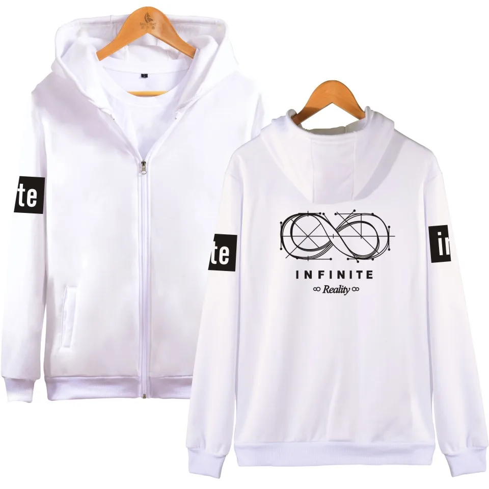 

Kpop Infinite 5th Album Zip-up Hoodies Women Men Fashion Harajuku Fleece Sweatshirt Moleton Feminino INFINITE ONLY Toheart