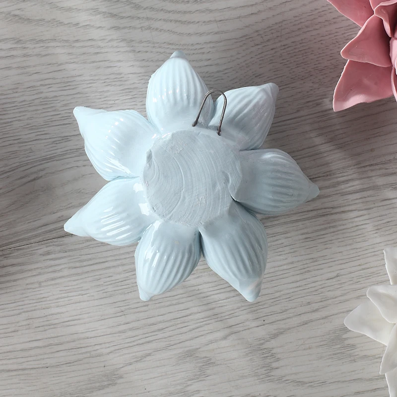 

lotus decorative wall flower dishe porcelain decorative plate vintage home decor handicraft crafts room decoration figurine