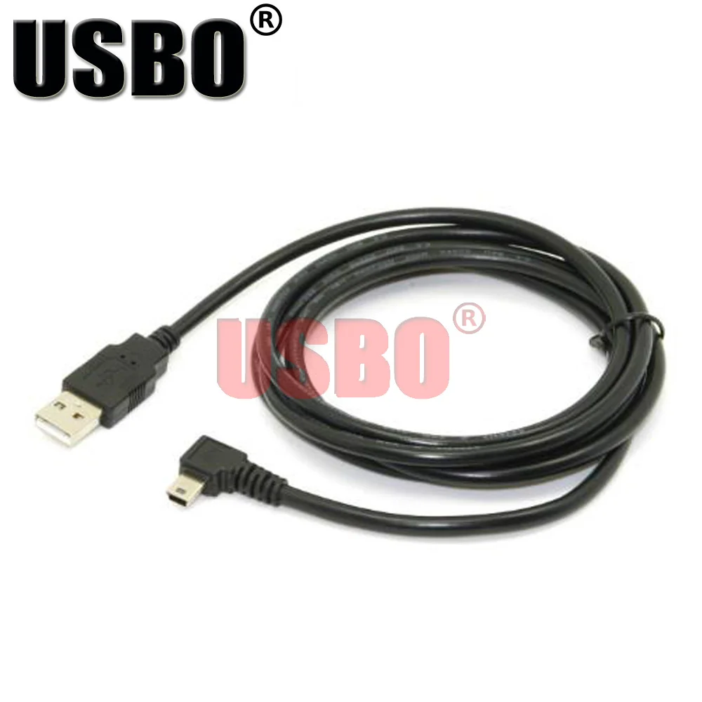 High quality Elbow black 0.5M 1.5M USB data extension line 90 degree elbow 2.0 male to Mini hard disk phone cable | Электроника