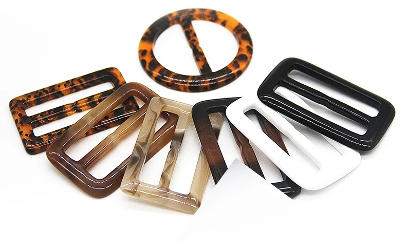 1 pack black white coffee resin belt buckle for Luggage women dress overcoat windcoat decoration garment accessories DIY