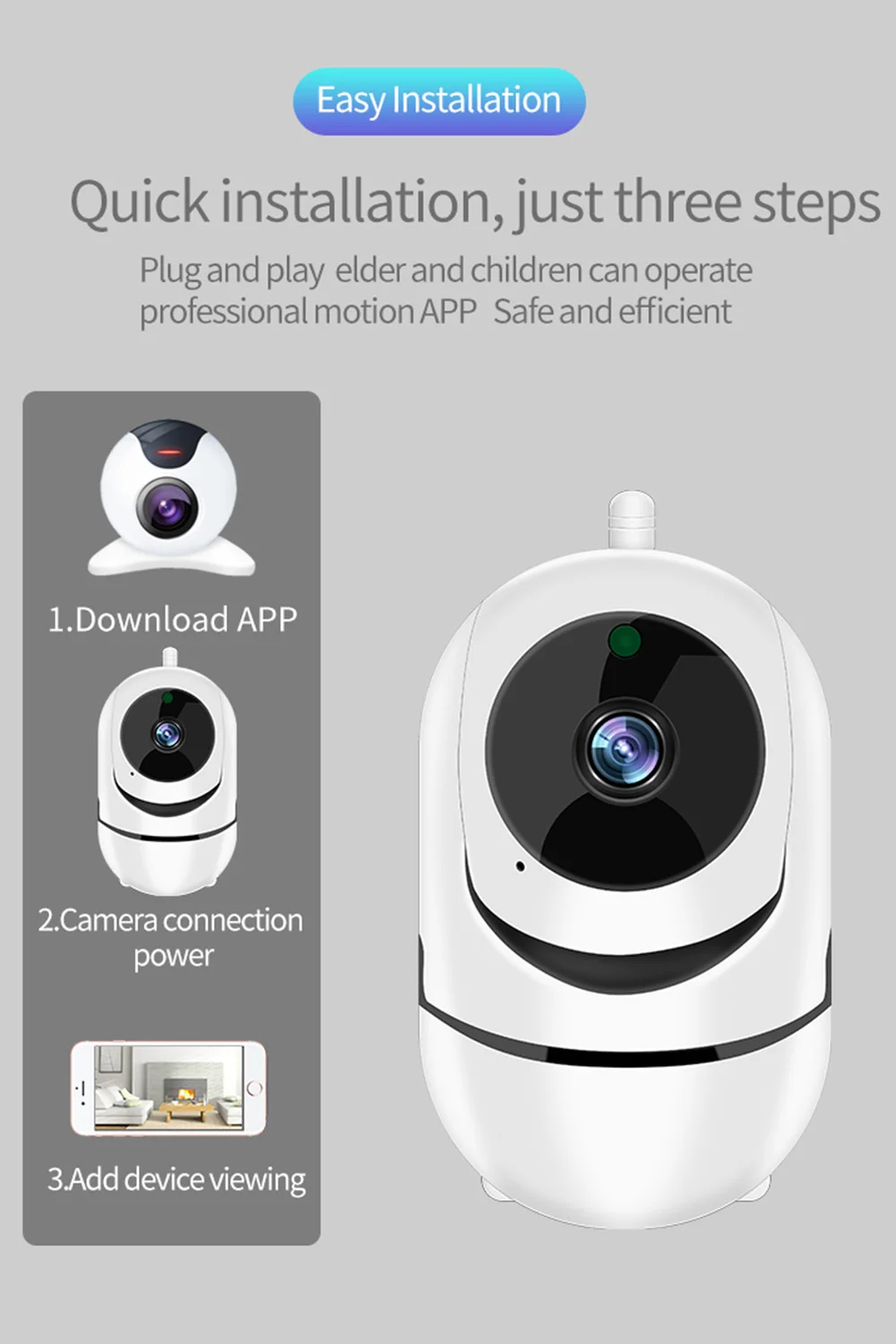 Ip-камера для домашней безопасности 1080P HD беспроводная Wifi камера SD карта Облачное хранилище двухстороннее аудио ИК Ночное Видение CCTV детский монитор