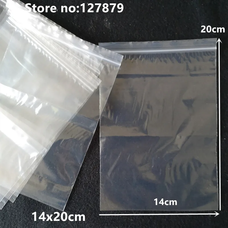 50pcs 14x20cm 50/100 шт 7 размера прозрачный самозапечатывающийся Пластик упаковочный пакет пакеты со струнным замком застежки-молнии гайки закуска к чаю зиплок пакеты для хранения - Цвет: 50pcs 14x20cm