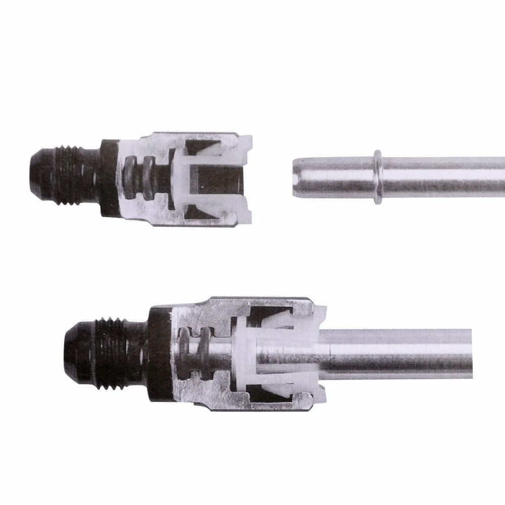 ESPEEDER Aluminum -6AN Male to 3/8 &quotSAE быстроразъемный женский пуш-ап EFI Fitting AN6 Black | Автомобили и