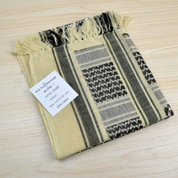 Beige CoolCheer хлопок арабский шарф толстый мусульманский хиджаб шемаг тактические пустынные арабские шарфы мужские зимние военные ветрозащитные шарфы - Цвет: Beige