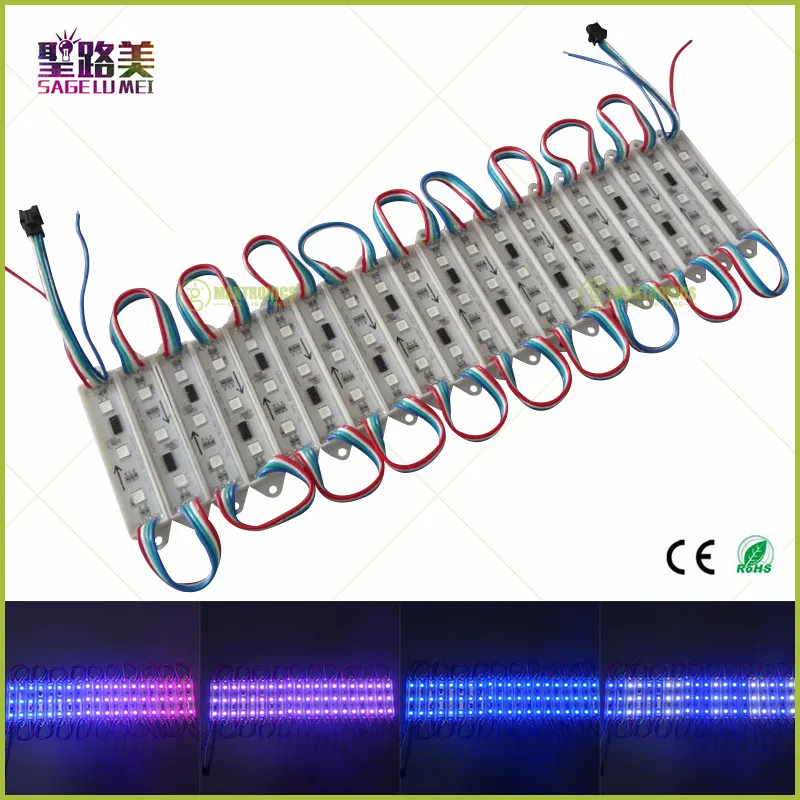 100 шт. IP68 WP WS2811ic /1903 /1908 светодиодный пиксельный модуль 3 светодиода SMD 2801 RGB с