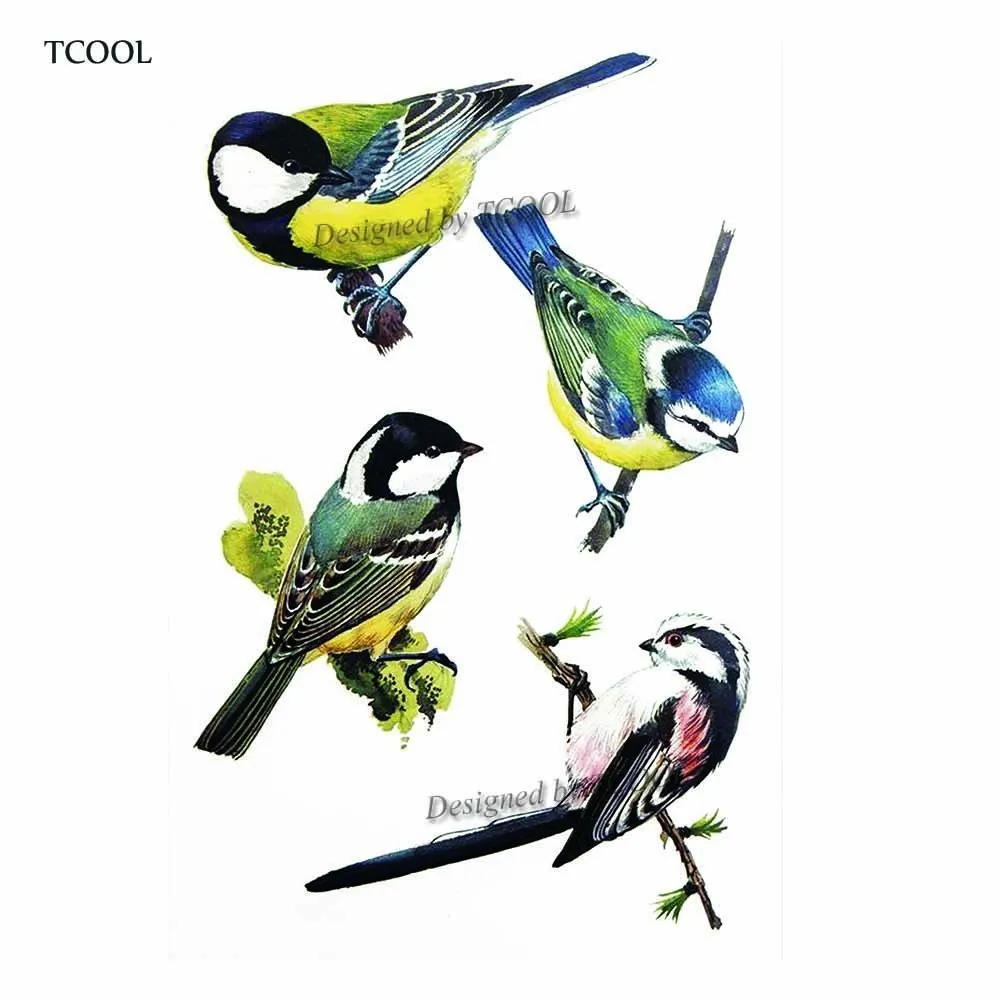 HXMAN Birds женские временные тату-Стикеры татуировки Для водонепроницаемого модного