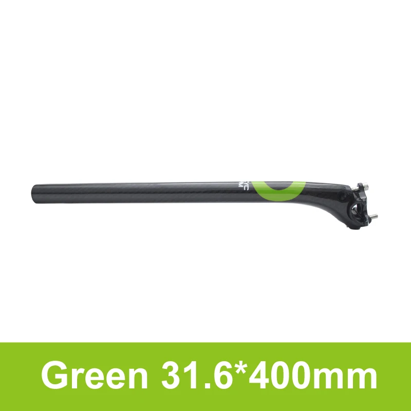 Green 31.6X400mm Ультралегкая супер сила MTB велосипед или для шоссейного велосипеда, углеродный руль для велосипеда параллельно седлодержателях Запчасти 27,2/30,8/31,6*350/400 мм - Цвет: Green 31.6X400mm