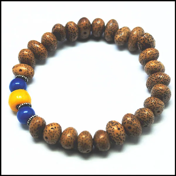 

1PC natural rudraksha wooden bracelets plant seed size 10mm powerful bracelets nature beads men bracelets