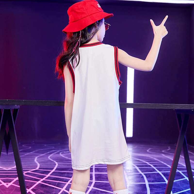 

Clothes Hip Hop Dance Kids Jazz Dance Clothing Loose Tops Children Basketball Baby Cheerleading Costume Girls Dance Wear VDB360