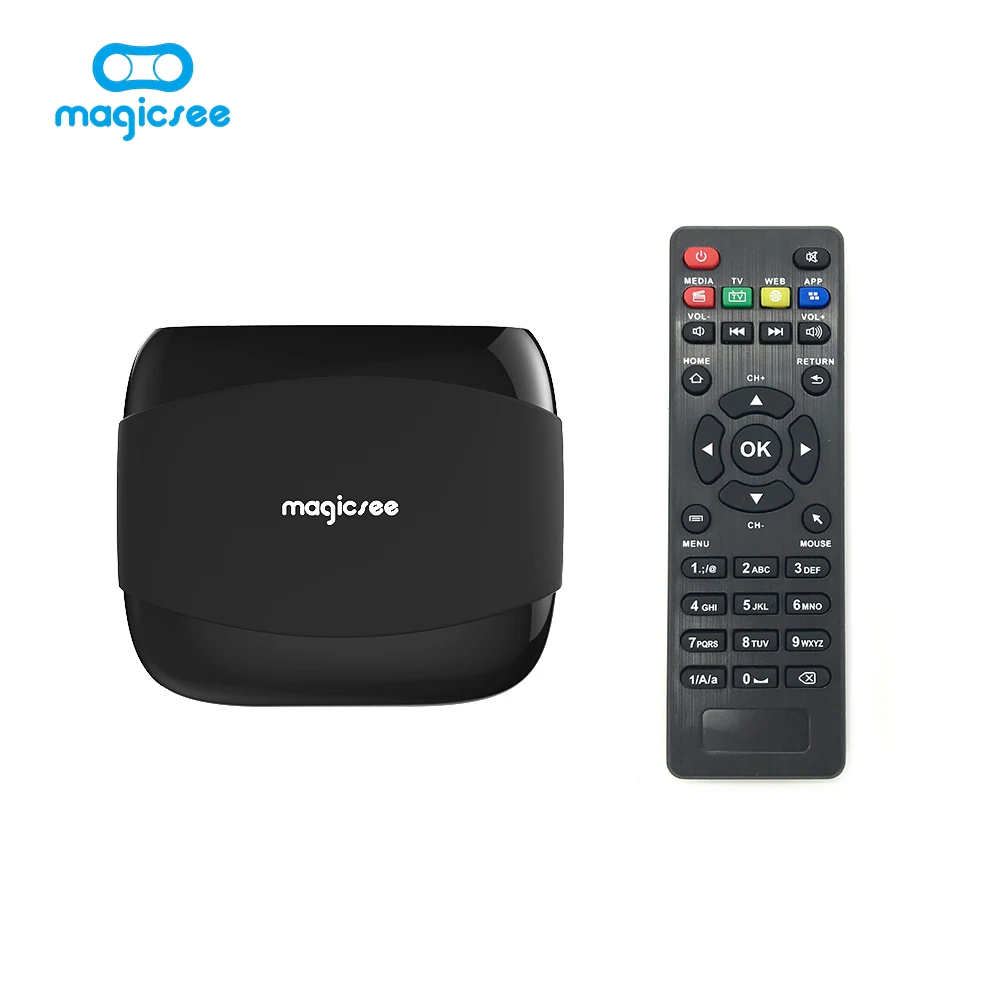 Magicsee N4 Android 6 0 ТВ BOX Amlogic S905X Quad-core 4k разрешение 1 ГБ/8 ГБ Поддержка 2.4g WiFi LAN HDMI H.265 Smart Box