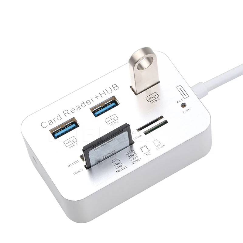 Kebidu Usb 3 0 мульти концентратор высокая скорость 5 Гбит/с + кардридер комбо мини с