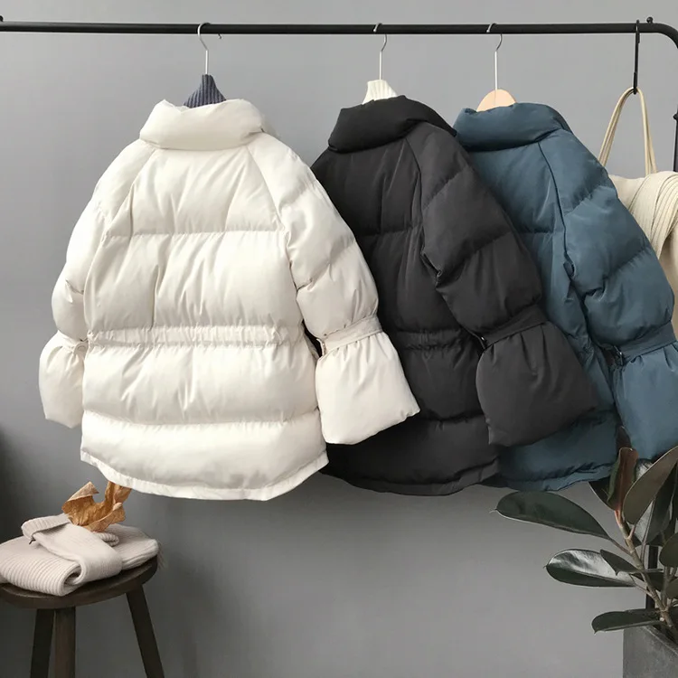 Mooirue, осенне-зимняя парка Harajuku, куртка, пальто, корейская утепленная хлопковая одежда с длинным рукавом и воротником-стойкой, хлопковая одежда
