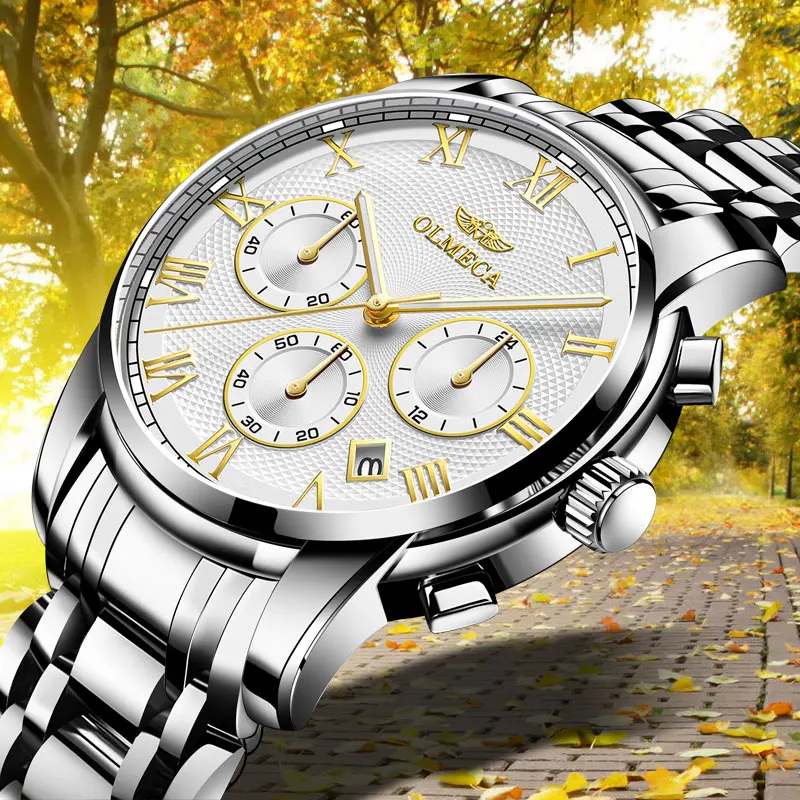 Топ бренд часы Роскошный хронограф водонепроницаемые Montre Homme военные для мужчин