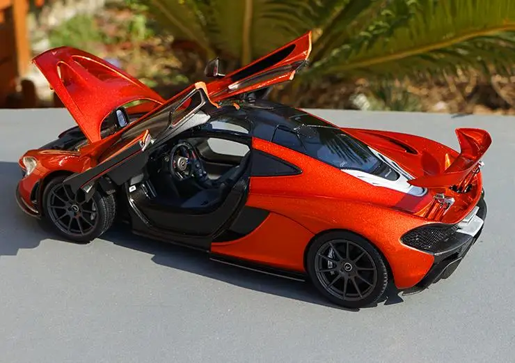 1:18 Масштаб mlaren p1 усовершенствованная модель автомобиля из сплава, литая металлическая модель игрушечного автомобиля, Коллекционная модель - Цвет: Оранжевый