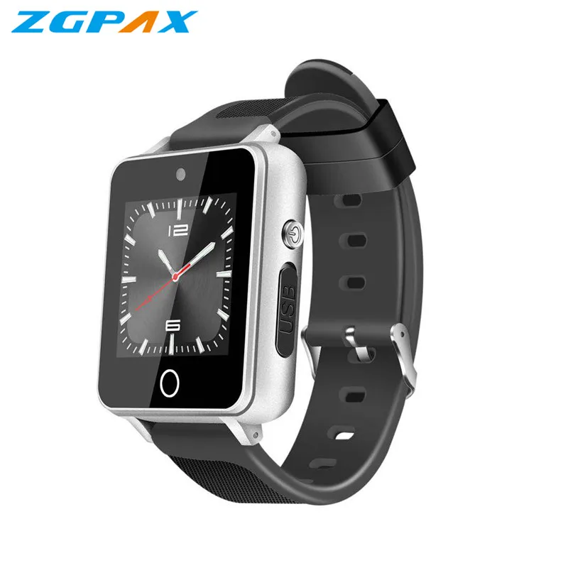 silver black ZGPAX Смарт часы S9 MTK6580 Android 5,1 четырехъядерный 1 Гб+ 16 ГБ gps WiFi Bluetooth 4,0 SmartWatch телефон PK H1 H2 h7 K88H KW18 KW99 - Цвет: silver black
