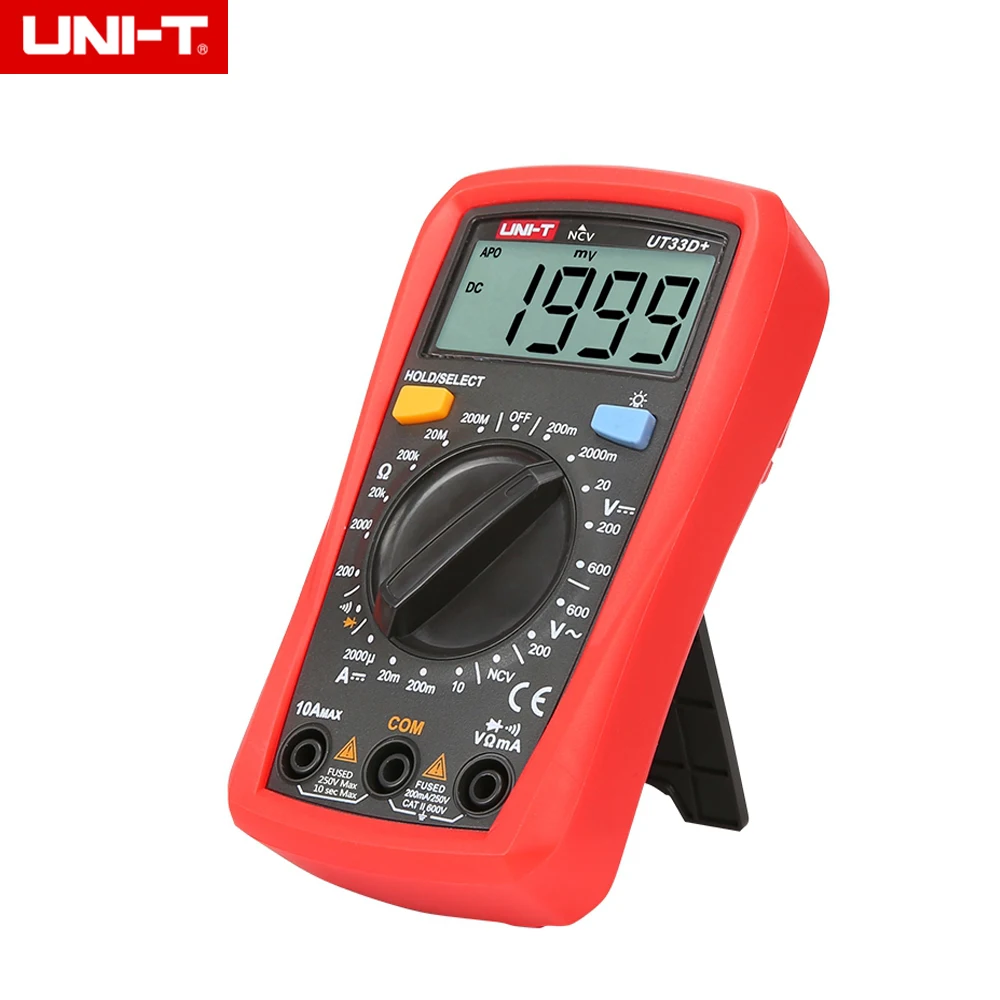 UNI-T UT33D + цифровой мультиметр с NVC Тестер Диапазон 60 в измеритель напряжения 10A DC