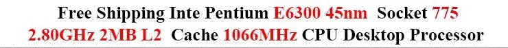 Процессор Intel Pentium E6300 cpu 2,8G(2,8 ГГц/2 м/1066 ГГц) Socket 775