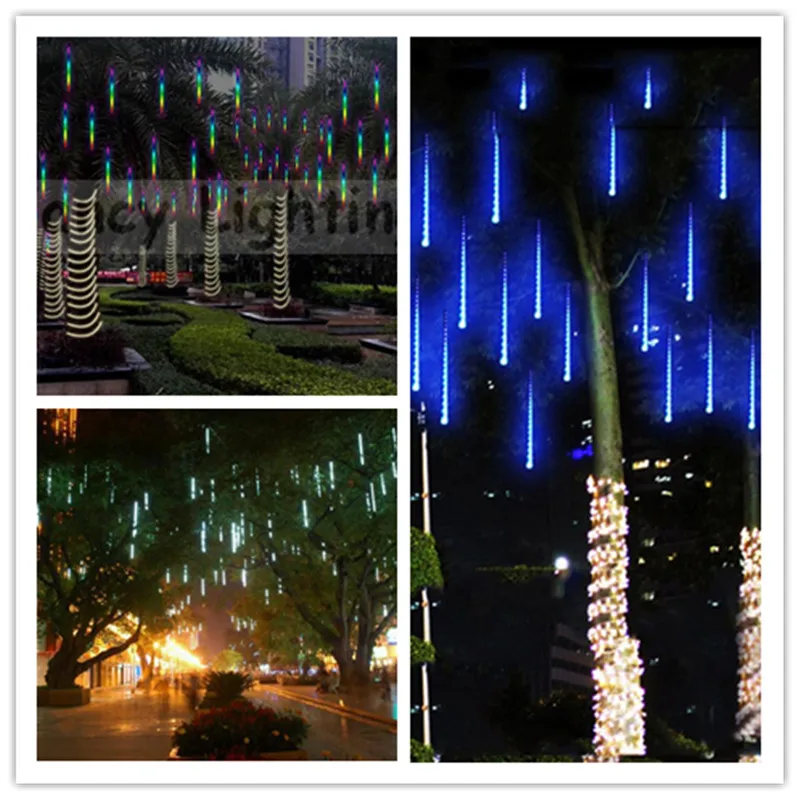 Водонепроницаемая Праздничная светодиодная гирлянда метеоритный дождь 30 см 8