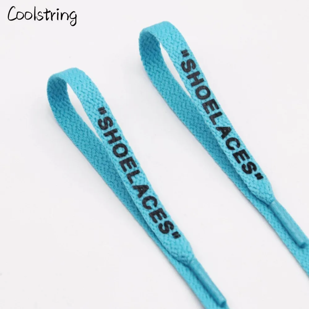 Coolstring новые буквы шрифт 8 мм двухсторонние печатные "шнурки" черные белые шнурки OW подписаны плоские туфли кружево суставные шнурки