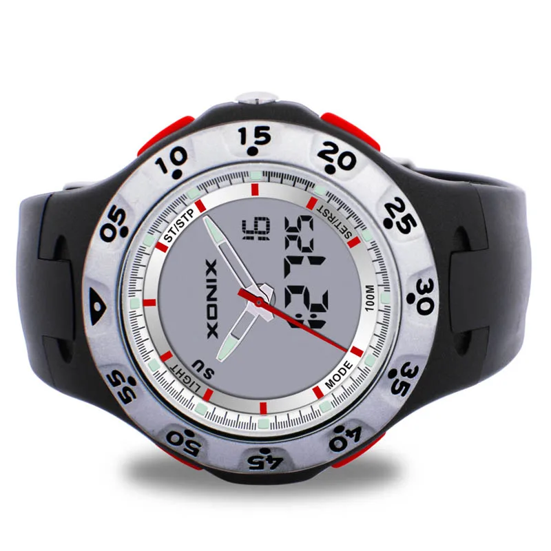 Часы наручные мужские кварцевые с ЖК дисплеем брендовые уникальные модные