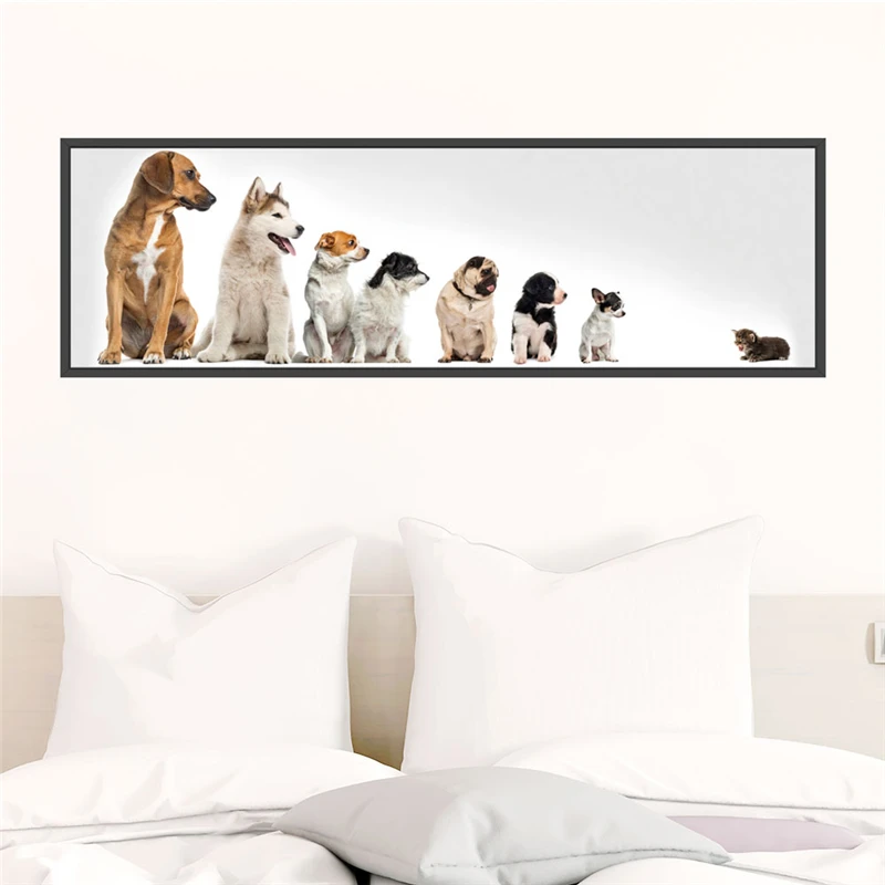 Vivid dogs Животные 30*90 см настенные наклейки домашний декор гостиная спальня