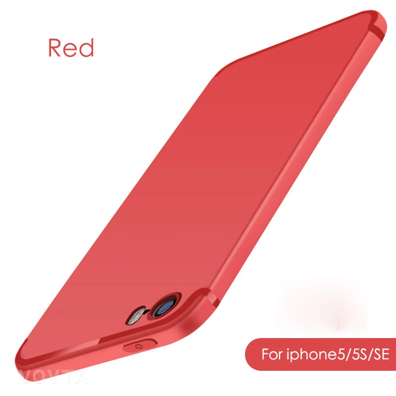 VOVTA Ультратонкий матовый Силиконовый TPU чехол для iPhone 5S SE 5 мягкий 6 6s 7 8 телефона s |