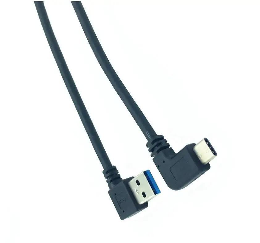 Кабель для синхронизации данных и зарядки с разъемом USB 3 0 Type A 90 градусов левый