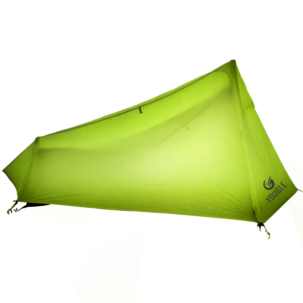 YOUGLE Lightweight 15D Nylon Single Person One Man Backpacking Tent Trekking Camping Canopy Travel 3 Season Silicone Coated