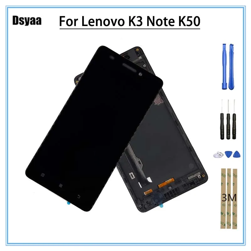 5 дюймовый ЖК дисплей для Lenovo K3 Note K50 T5 с рамкой кодирующий преобразователь