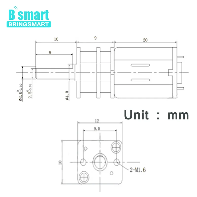Bringsmart 6 в микро DC мотор-редуктор 12 В N30 низкая скорость 25-4000 об./мин мини редуктор Мотор металлический Обратный Коробка передач редуктор Мотор D вал