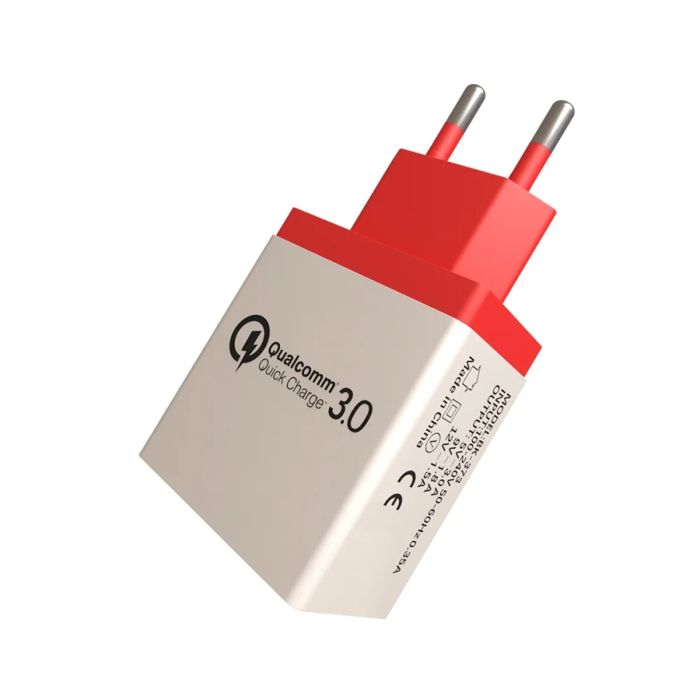 red Plug 3 Порты и разъёмы USB Зарядное устройство 27 Вт для Xiaomi iPhone huawei 5V 5.5A QC 3,0 адаптер зарядного устройства EU зарядное мобильного телефона Зарядное устройство - Тип штекера: red Plug