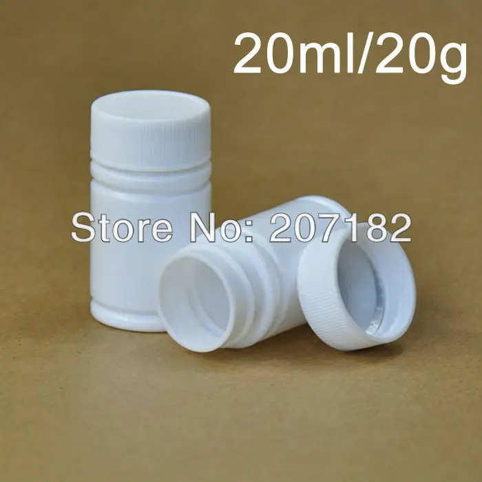 (100 шт./лот) белая бутылка для таблеток из ПЭНД в форме бамбука 20 мл/20 г пустая