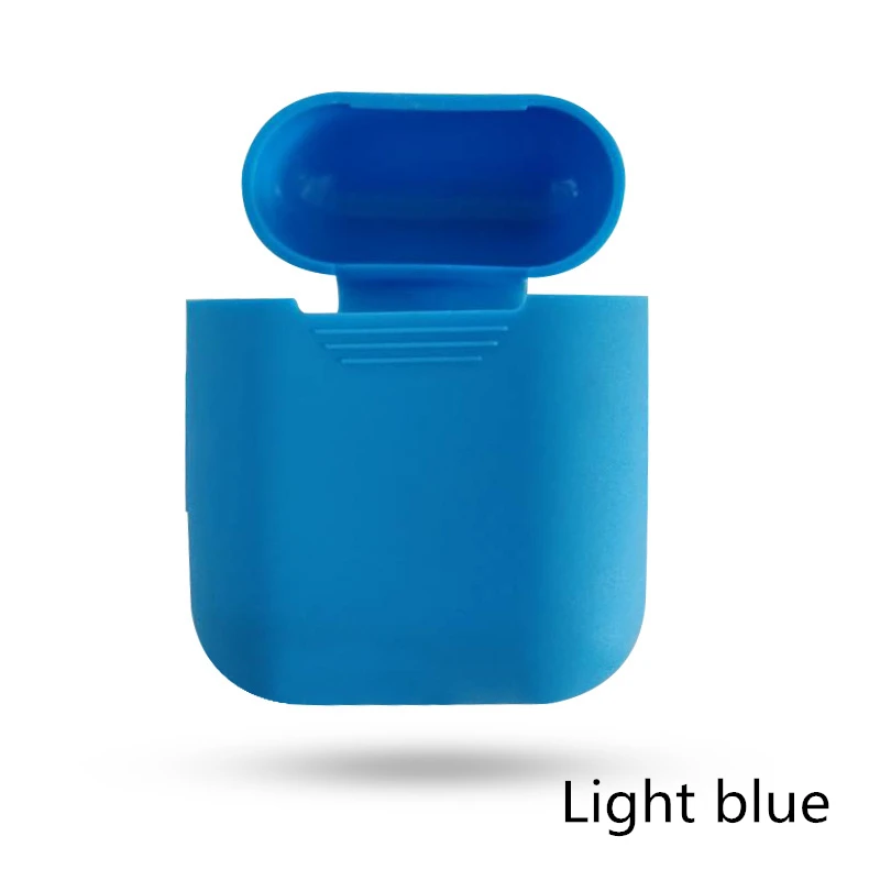 light blue Bluetooth беспроводной Чехол для Airpods защита от пыли Чехол airpod аксессуары белый чехол для airpods силиконовый чехол-держатель - Цвет: light blue