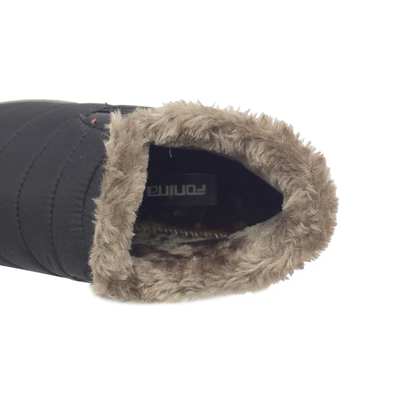 

FONIRRA Men Snow Boots Solid Color Warming Fabric Slip-on Ankle Boots for Male Winter Outdoor Shoes Big size 38-48 261