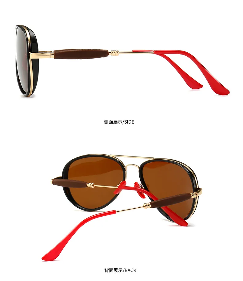 JackJad Modern Vintage Aviation Style Punk Sunglasses Red Nose Pad Men Polarized Brand Design Sun Glasses Oculos De Sol