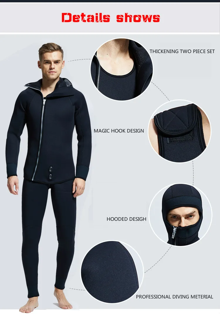 Новый погружной водолазный костюм 5 мм|Комбинезоны| |