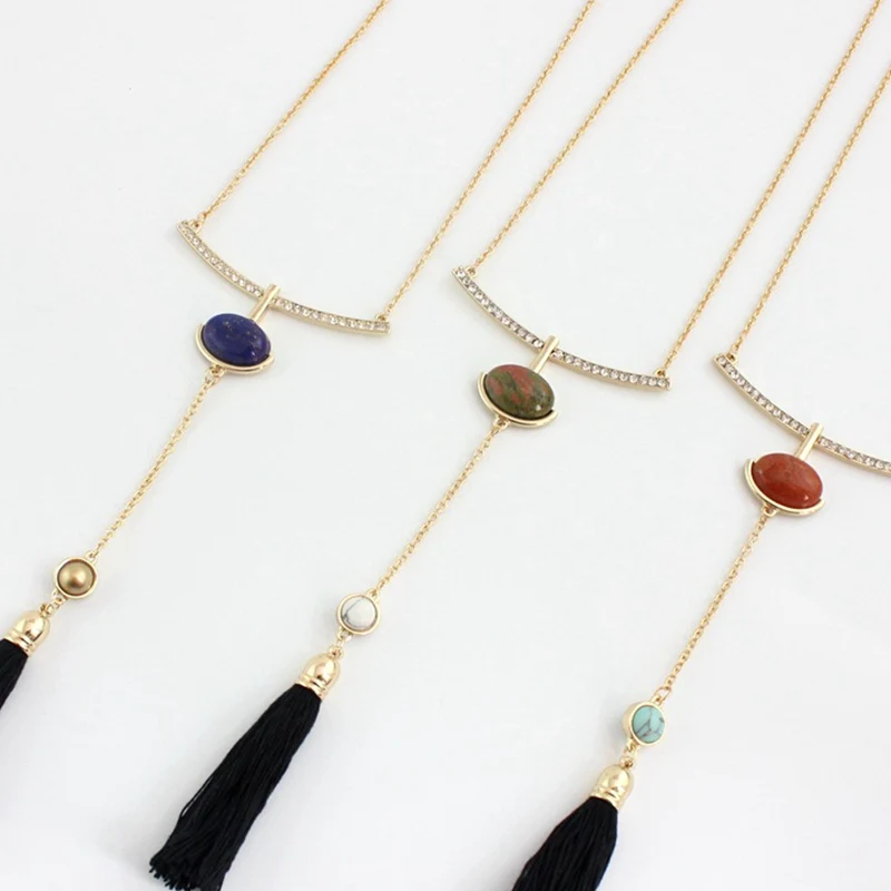 LongWay новые ювелирные изделия подарки черный кисточкой Воротник ожерелья и