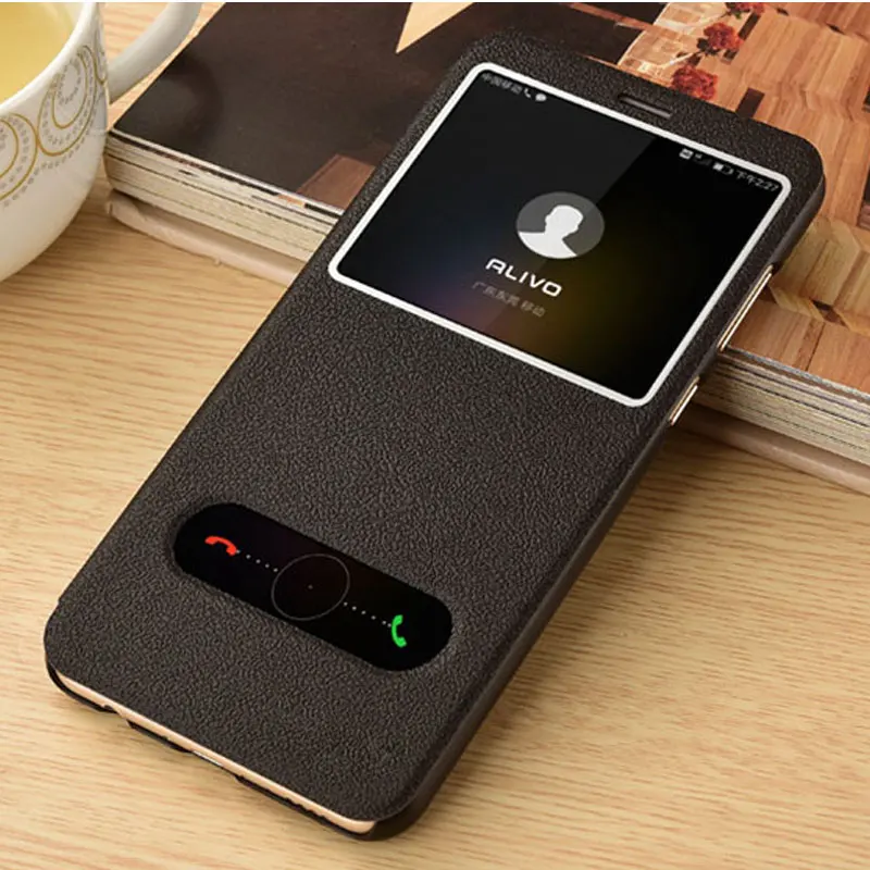 For Huawei Honor 7X Case 5.93" Luxury View Window Book Stand Flip Case For Huawei Honor 7X Cover PU Leather BND-L21 Phone Cases