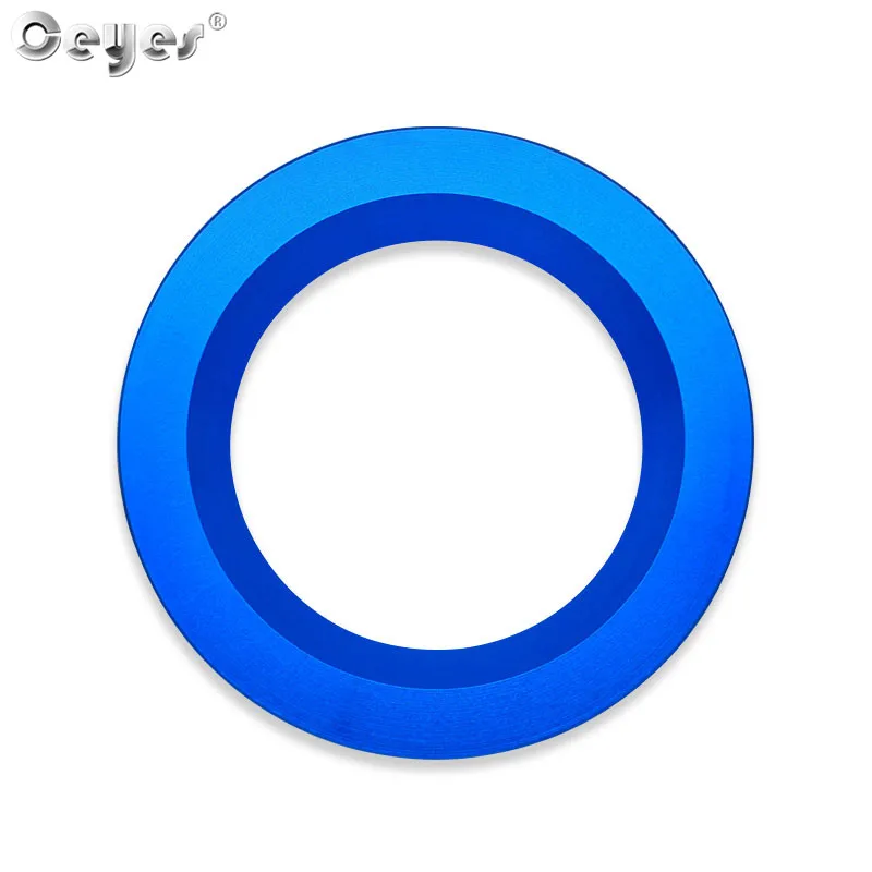 Blue Start Ring Ceyes аксессуары для стайлинга автомобилей Start Stop крышка кнопки запуска двигателя накладка наклейка чехол для Land Rover Discovery Sport 5 Range Rover - Название цвета: Blue Start Ring