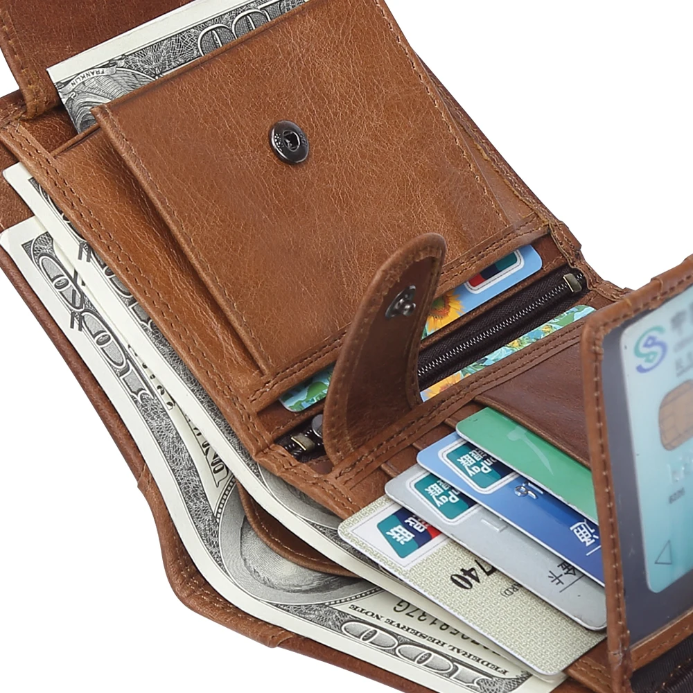 Мужской кошелек из натуральной кожи с отделением для карт|Мужские кошельки| |