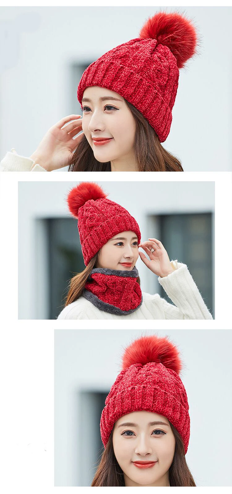 Skullies Beanies Зимние шапки для женщин маска шапка шерстяная вязаная Лыжная Шапка Кепка для женщин/девушек грелка шеи