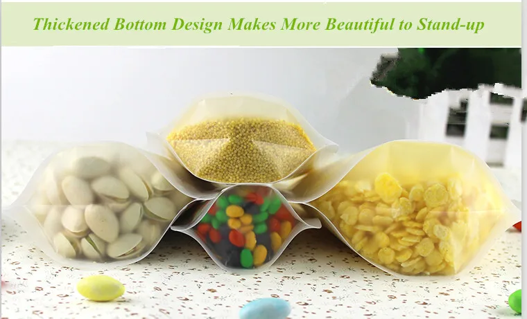 

Frosted Clear Plastic Zip Lock Packing Bag Stand Up Pouch Resealable Doypack Zipper Food Coffee Storage Packaging Bag