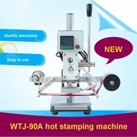 multi function digital hot stamping machine wtj 90a small automatic paper feeding leather pu hot stamping machine 110v220v