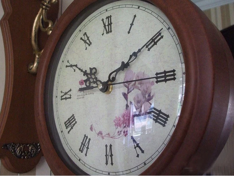 Двухсторонние настенные часы ностальгические французские винтажные украшения