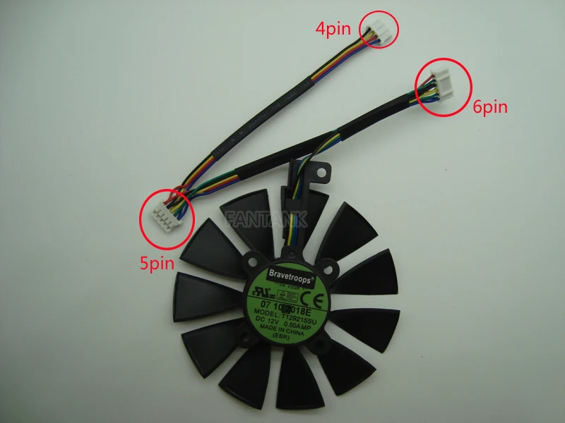 Бесплатная доставка новинка охлаждающий вентилятор для ASUS Strix GTX 1060 OC 1070 1080 1080Ti RX