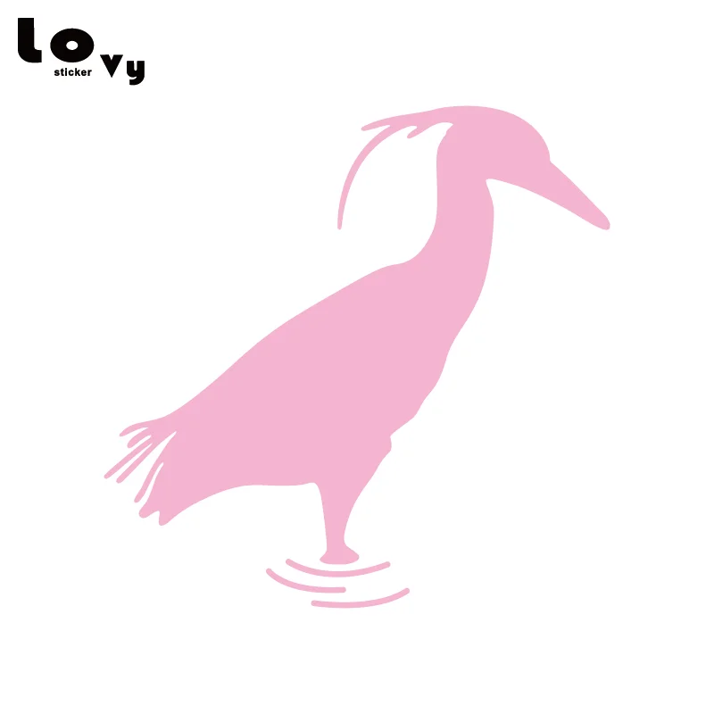 Cartoon Animal Egret Bird - Heron Vinyl Car Sticker Bumper Window Decal Accessories CA1138 | Автомобили и мотоциклы