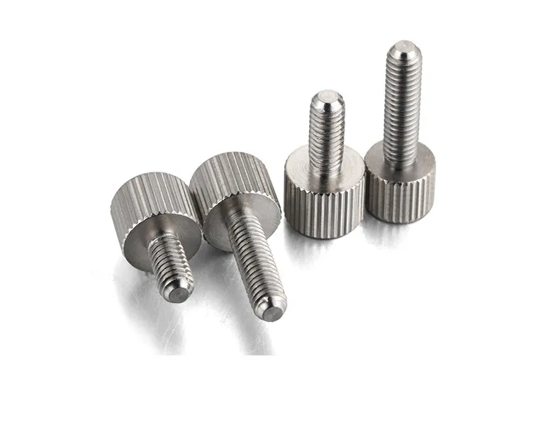 4 шт. M3 нержавеющая сталь круглая ручка винт с одной плоской головкой накатанные