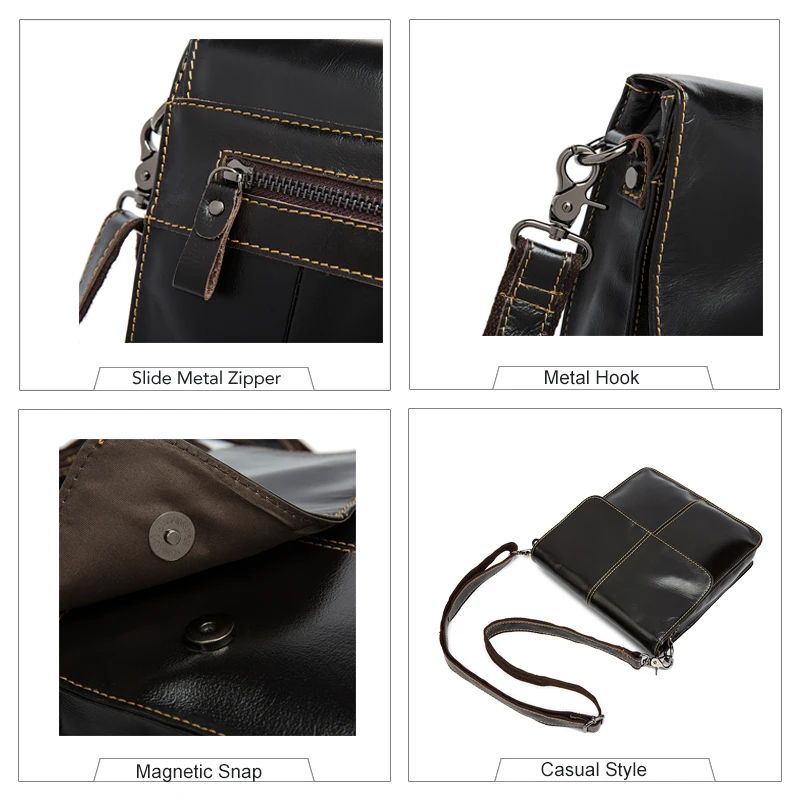 Genuine Leather Messenger Shoulder Women Men Bag Crossbody Cross Briefcase Office Business Work For Handbag Male Tablet Document