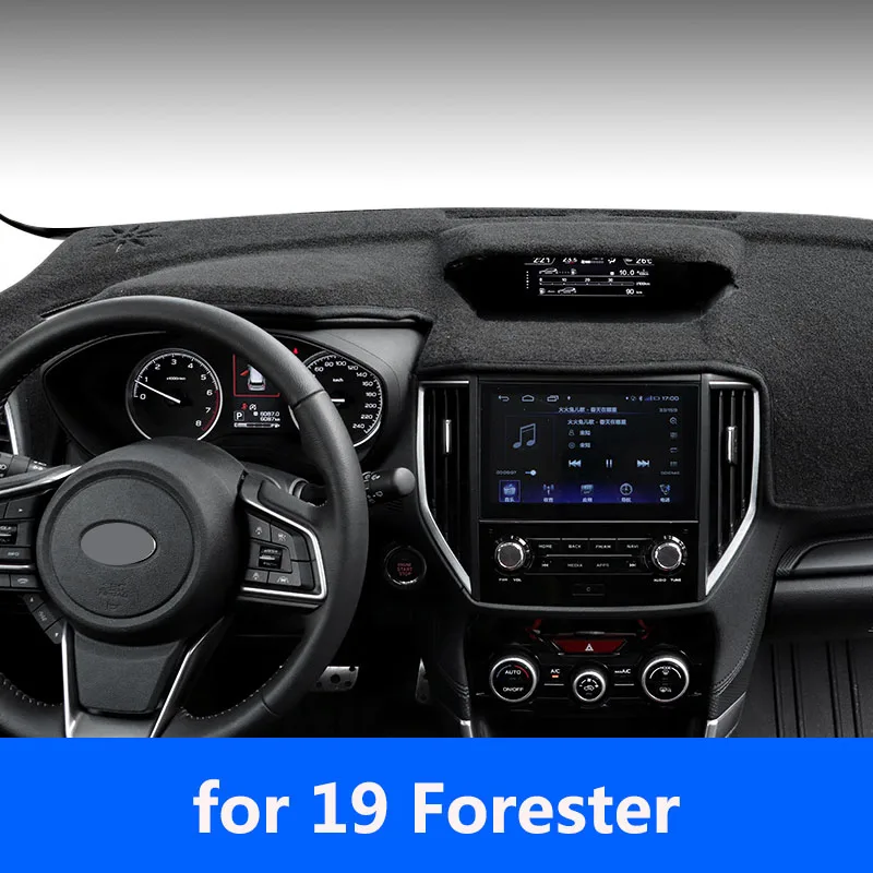 For 19 Forester Blac QHCP коврик для приборной панели автомобиля полиэстер 3D Избегайте солнцезащитный светильник колодки Инструмент платформа стол покрытие ковер для Subaru XV 18-19 Forester - Название цвета: For 19 Forester Blac