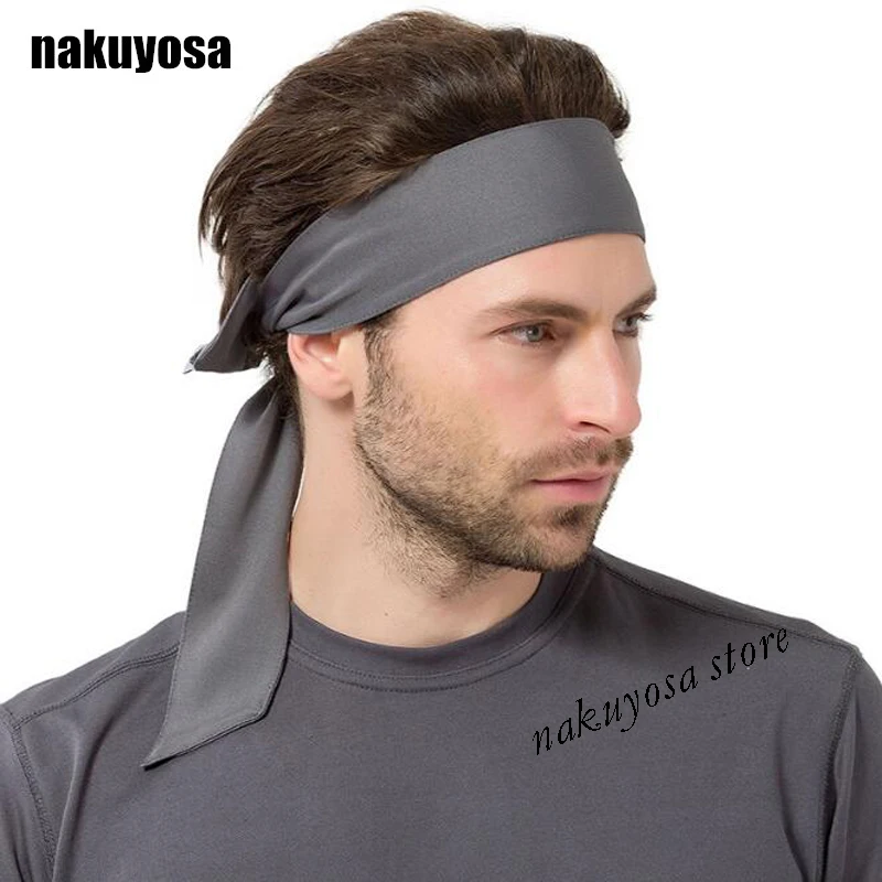 Europe Outdoor solid color men women sports sweatband headband yoga gym head band running tennis fitness pirate | Спорт и